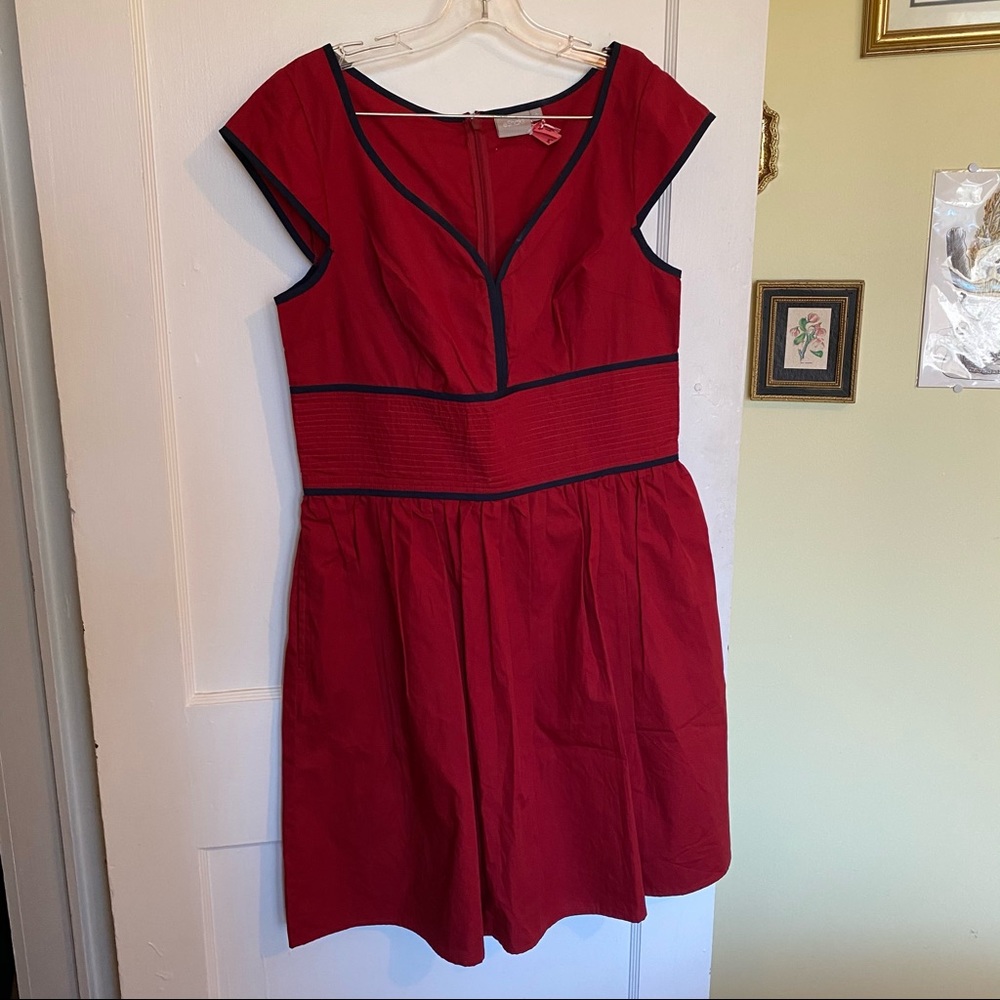 Red Cap Sleeve Dress